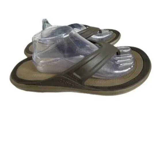 CROCS | Shoes | Crocs Iconic Comfort Mens Brown Rubber  display picture 3